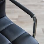 🪑 Luxury Adjustable Bar Stool Chair with Cushioned Armrests – Model: BC-S7 Black Leatherette Bar Stool - Image 4