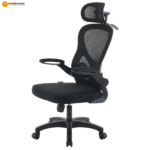 🪑 922 Ergonomic Office Chair | Black Frame & Black Mesh  Headrest Support • Eco-Friendly Seating • Modern Office Comfort - Image 4