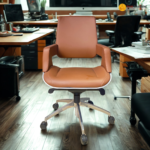 6909 B – Brown Executive Office Chair | Premium Leather, Ergonomic Luxury Design with Explosion-Proof Gas Lift - Image 7