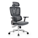 Office Chair A121ST–Grey Adjustable Ergonomic Mesh Chair with Lumbar Support & Modern Design – Black & Gray