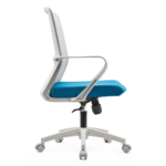 GB93-2 Office Chair – Ergonomic Mid-Back Mesh Chair with Lumbar Support & Blue-Gray Modern Design - Image 4