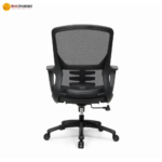 🪑 1944 B Ergonomic Office Chair with Breathable Black Mesh, Comfort Foam Seat & Heavy-Duty Iron Frame - Image 2
