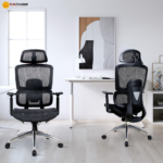 🪑 V06 Ergonomic Office Chair | Black Full Mesh  Breathable Design • Adjustable Support • Modern Workstation Seating