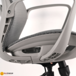 🪑 A-2501HB Ergonomic High-Back Office Chair | Grey & Blue Mesh with Foam Seat & Nylon Base  High-Back Support • Breathable Comfort • Durable Office Seating - Image 2