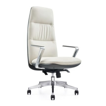 🪑 LM-04 – Modern Ergonomic Leather Office Chair | PU Leather + PP + Iron + Foam | CE Certified