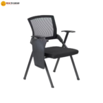 🪑 A124-1 Training / Visitor Chair with Writing Pad | Black Mesh, Fixed Base (Without Wheels)  Functional Design • Space-Saving • Ideal for Training & Waiting Areas - Image 5