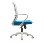 GB93-2 Office Chair – Ergonomic Mid-Back Mesh Chair with Lumbar Support & Blue-Gray Modern Design - Image 7