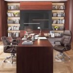 🪑 2305 B – Black Leather Executive Office Chair | Ergonomic PU Design | Aluminum Base | Premium Comfort - Image 2