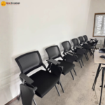 🪑 A124-1 Training / Visitor Chair with Writing Pad | Black Mesh, Fixed Base (Without Wheels)  Functional Design • Space-Saving • Ideal for Training & Waiting Areas - Image 6