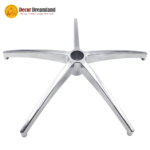 Polished Aluminum 5-Star Swivel Chair Base Replacement | Heavy-Duty Office Chair Base