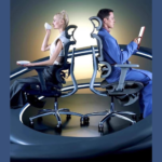 Ergonomic Office Chair 801H – Mesh Back with 3D Armrests, Tilt Lock & Square Taper Base – Black & Gray - Image 2