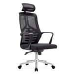 717A Premium Black Ergonomic Office Chair – Adjustable Support, Stylish Design & Smooth Functionality