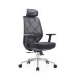 Comfortable Mesh Office Chair with Foam Seat and Iron Frame 806H Black Office Chair