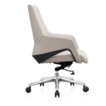 B203 Office Chair – High Back PU Leather Executive Chair with Chrome Metal Base & Ergonomic Swivel Design - Image 4