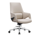B203 Office Chair – High Back PU Leather Executive Chair with Chrome Metal Base & Ergonomic Swivel Design