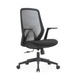 Ergonomic Office Chair with Molded Foam, Mesh Back, and Nylon Base XY-909B Black Office Chair