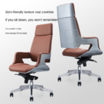6909A Brown – Premium Leather Office Chair with Ergonomic Design & Adjustable Height – Executive Comfort for Modern Workspaces - Image 6