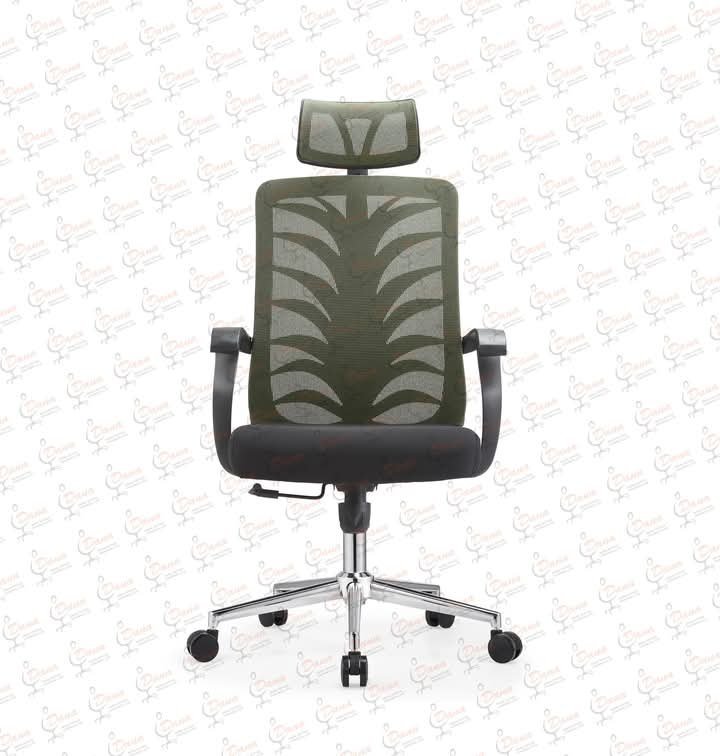 988-FRONT.jpeg Ergonomic Mesh Office Chair with Foam Seat and Iron Frame 988 Black Office Chair - Image 1
