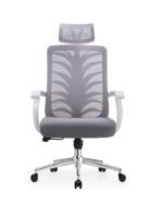 Ergonomic Mesh Office Chair with Foam Seat and Iron Frame 988 Gray Office Chair - Image 3