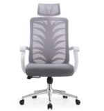 Ergonomic Mesh Office Chair with Foam Seat and Iron Frame 988 Gray Office Chair