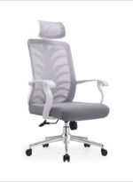 Ergonomic Mesh Office Chair with Foam Seat and Iron Frame 988 Gray Office Chair - Image 4