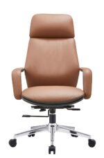 A-822 Office Chair – PU Leather with Metal Legs