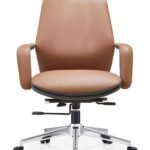 B-822 Office Chair – PU Leather with Metal Legs | Modern Premium Seating