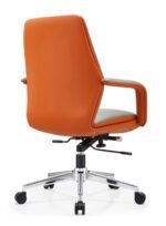 B-822 Office Chair – PU Leather with Metal Legs | Modern Premium Seating - Image 3