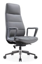 🪑 A 999 Grey – Modern Executive Office Chair | Premium PU Leather | Metal Legs | Ergonomic Comfort - Image 7