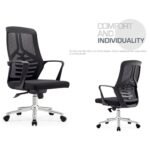 🪑 717B Ergonomic Office Chair | Grey Mesh  Professional Comfort • Heavy-Duty Build • Reliable Performance - Image 4