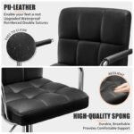 🪑 BC-S1 Adjustable Swivel Chair | PVC Leather Seating  Compact Design • Smooth Rotation • Everyday Comfort - Image 9