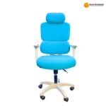 Ergonomic Executive Office Chair V04 – Adjustable Mesh Back with 3D Armrests, Class-4 Gas Lift & Nylon Casters – Modern Orange Design - Image 12