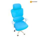 Ergonomic Executive Office Chair V04 – Adjustable Mesh Back with 3D Armrests, Class-4 Gas Lift & Nylon Casters – Modern Orange Design - Image 14