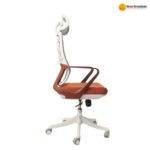 2356 A – Red Premium Mesh Office Chair | Breathable Mesh, Foam Cushion, Metal Frame & Nylon Base - Image 3