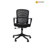 🪑 2356-A Black Ergonomic Mesh Office Chair | Foam Cushion & Iron Frame  Modern Design • Daily Comfort • Reliable Office Seating - Image 4