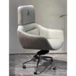 Book Chair – Premium Microfiber Executive Reading & Office Chair with Gold Base, Silver Five-Star Support & Bentley Logo (Buffer Support Included)