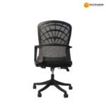 🪑 2356-A Black Ergonomic Mesh Office Chair | Foam Cushion & Iron Frame  Modern Design • Daily Comfort • Reliable Office Seating - Image 2