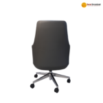 1801 B White – Premium Executive Office Chair  Simulated Leather / Cowhide Option | Curved Board | One-Piece Foam | 3-Speed Lock Chassis - Image 4