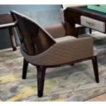 Luxury Handmade Parquet Chair – Natural Wood Veneer + High-Density Laminated Sponge + Head Layer Leather + Eco-Friendly Paint