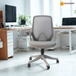 🪑 XY-909B Ergonomic Office Chair | White Mesh & Moulded Foam  Modern Comfort • Durable Build • Professional Office Seating