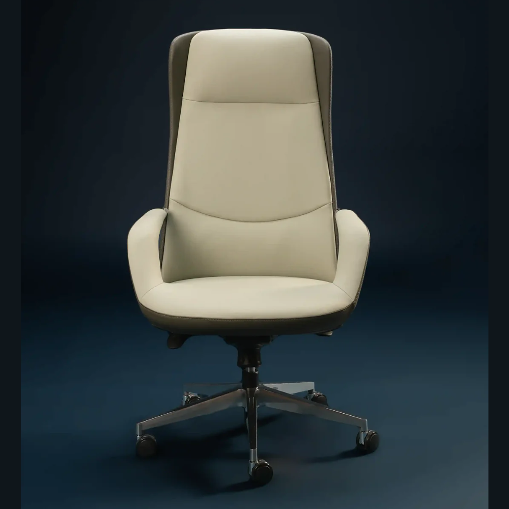 Untitled-design.png MD2302 A โ Green Premium High-Back Executive Chair โ Aluminium Base with Synchronized Tilt & Ergonomic Comfort - Image 1