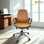 🪑 TB-135 Office Chair – Orange | Premium PU Upholstery  Bold • Comfortable • Professional Seating Solution