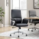 GB 39 – Luxury Modern Adjustable Ergonomic Executive Office Chair | Black PU Leather Swivel Boss Chair for Home & Office - Image 9