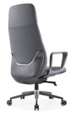 🪑 A 999 Grey – Modern Executive Office Chair | Premium PU Leather | Metal Legs | Ergonomic Comfort - Image 6