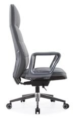 🪑 A 999 Grey – Modern Executive Office Chair | Premium PU Leather | Metal Legs | Ergonomic Comfort - Image 5