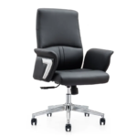 GB 39 – Luxury Modern Adjustable Ergonomic Executive Office Chair | Black PU Leather Swivel Boss Chair for Home & Office - Image 3