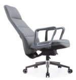 🪑 A 999 Grey – Modern Executive Office Chair | Premium PU Leather | Metal Legs | Ergonomic Comfort - Image 8